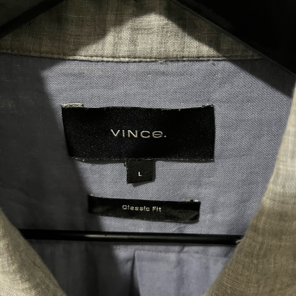 Vince Windowpane Double Face Button-Down Shirt - image 2